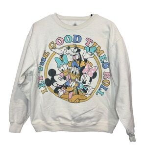 Disney Mickey Mouse and Friends "Let the Good Times Roll" crewneck Sz M
